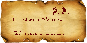 Hirschbein Mónika névjegykártya
